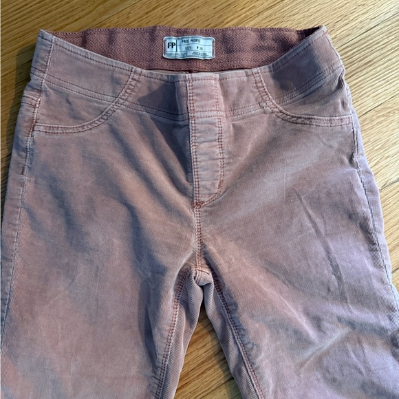 Free People Pants - Pink We the Free Bottoms Penny Pull Up Flare Courderoys